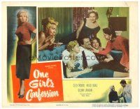 3h606 ONE GIRL'S CONFESSION LC '53 director/star Hugo Haas surrounded by sleazy women!