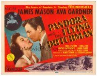 3h059 PANDORA & THE FLYING DUTCHMAN TC '51 romantic super close up of James Mason & Ava Gardner!