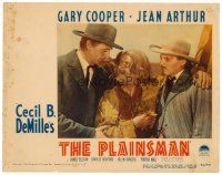3h629 PLAINSMAN LC #5 R46 great close up of Gary Cooper with Gabby Hayes, Cecil B. DeMille