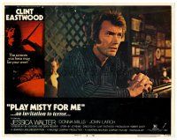 3h630 PLAY MISTY FOR ME LC #8 '71 close up of star/director Clint Eastwood sitting at bar!