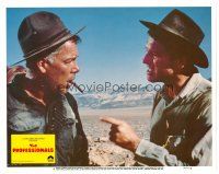 3h642 PROFESSIONALS LC #6 R79 close up of Burt Lancaster talking to Lee Marvin!