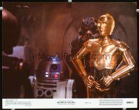 3h656 RETURN OF THE JEDI color 11x14 still #4 '83 George Lucas classic, close up of C-3PO & R2-D2!