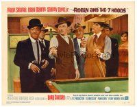 3h663 ROBIN & THE 7 HOODS LC #2 '64 Frank Sinatra, Dean Martin & Sammy Davis Jr. by pool table!