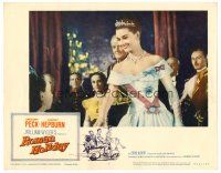 3h670 ROMAN HOLIDAY LC #5 R60 pretty smiling Princess Audrey Hepburn with lots of jewels!
