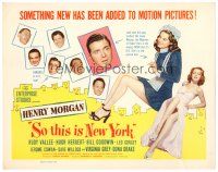3h080 SO THIS IS NEW YORK TC '48 Henry Morgan the Madman of Radio, Rudy Vallee, Dona Drake