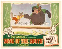 3h726 SONG OF THE SOUTH LC #2 '46 Disney cartoon, close up of Br'er Rabbit & Br'er Bear!