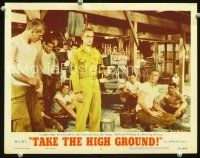 3h753 TAKE THE HIGH GROUND LC #8 '53 Sergeant Richard Widmark blows his top over barracks fight!