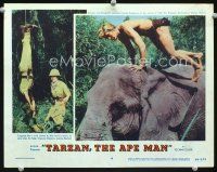 3h756 TARZAN THE APE MAN LC #6 '59 Denny Miller calls his elephant friends to rescue Jane!