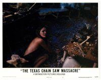 3h767 TEXAS CHAINSAW MASSACRE LC #5 '74 Tobe Hooper classic, girl cowering in torture room!