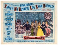 3h772 THERE'S NO BUSINESS LIKE SHOW BUSINESS LC #5 '54 Marilyn Monroe & top cast members in lineup!
