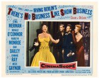 3h773 THERE'S NO BUSINESS LIKE SHOW BUSINESS LC #7 '54 O'Connor, Ray & Gaynor watch Merman sing!
