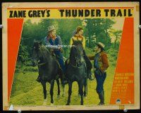 3h789 THUNDER TRAIL LC '37 Gilbert Roland talks to James Craig & Marsha Hunt on horseback!