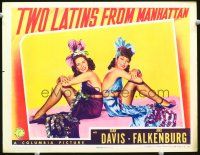 3h830 TWO LATINS FROM MANHATTAN LC '41 best close up of sexy Joan Woodbury & Jinx Falkenburg!