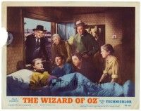 3h882 WIZARD OF OZ LC #7 R55 Judy Garland & full cast out of costume at movie's climax!