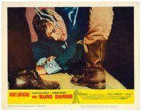 3h901 YOUNG SAVAGES LC #4 '61 c/u of bloodied Burt Lancaster on the ground, John Frankenheimer