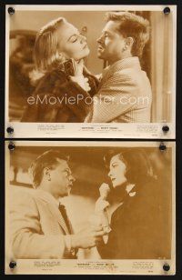 3j514 QUICKSAND 2 8x10 stills '50 cool images of Mickey Rooney & Barbara Bates in film noir!