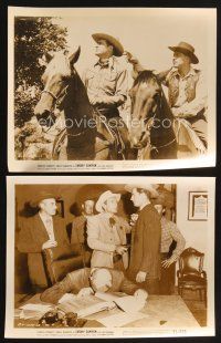 3j520 SMOKY CANYON 2 8x10 stills '51 Charles Starrett & Smiley Burnette herding cattle!