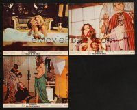 3j799 BEYOND THE VALLEY OF THE DOLLS 3 color 8x10 stills '70 Russ Meyer, sexy girl & man in cage!