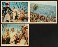 3j824 MUTINY ON THE BOUNTY 3 color EngUS 8x10 stills '62 Marlon Brando, Trevor Howard!