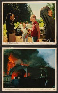 3j931 RING OF FIRE 2 color EngUS 8x10 stills '61 cop David Janssen & Joyce Taylor!
