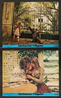 3j861 BEGUILED 2 8x10 mini LCs '71 Clint Eastwood at gate & w/sexy girl, Don Siegel directed!