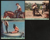 3j833 SAM WHISKEY 3 8x10 mini LCs '69 Burt Reynolds on horseback & with gatling gun!