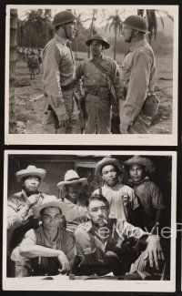 3j357 BACK TO BATAAN 4 8x10 stills '45 Anthony Quinn in the Philippines in World War II!