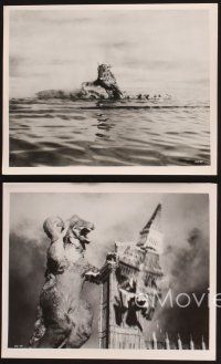 3j388 GORGO set 1; 4 8x10 stills '61 great special effects images of monster terrorizing landmarks!