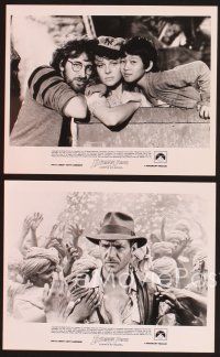 3j148 INDIANA JONES & THE TEMPLE OF DOOM 11 8x10 stills '84 Harrison Ford, Steven Spielberg candid!