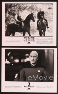 3j222 STAR TREK: GENERATIONS 8 8x10 stills '94 Patrick Stewart as Picard, William Shatner as Kirk!