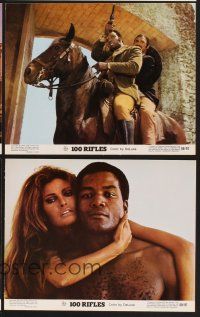 3j678 100 RIFLES 7 color 8x10 stills '69 Burt Reynolds, sexy Raquel Welch & Jim Brown!