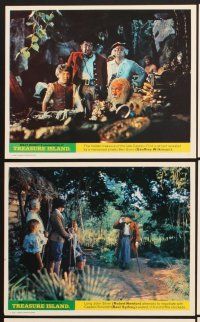 3j671 TREASURE ISLAND 8 color English FOH LCs R70s Bobby Driscoll, Robert Newton as Long John Silver