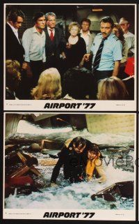 3j759 AIRPORT '77 4 8x10 mini LCs '77 Lee Grant, Jack Lemmon, Olivia de Havilland, Gil Gerard!