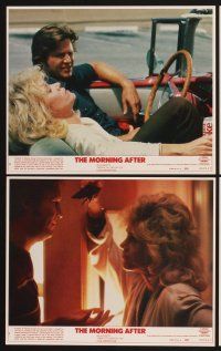 3j643 MORNING AFTER 8 8x10 mini LCs '86 Sidney Lumet, wild images of Jane Fonda & Jeff Bridges!