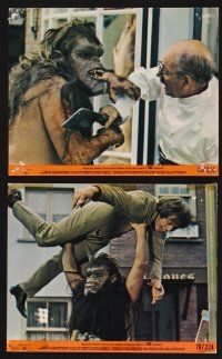 3j792 TROG 4 8x10 mini LCs '70 great images of Joan Crawford & wacky prehistoric monster!