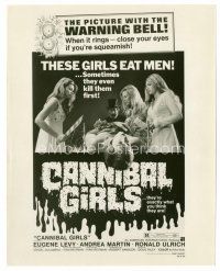 3k109 CANNIBAL GIRLS 8x10 still '73 early Ivan Reitman horror comedy, great one-sheet image!