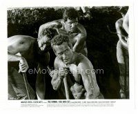 3k161 COOL HAND LUKE 8x10 still '67 great close up of barechested Paul Newman & men with shovels!