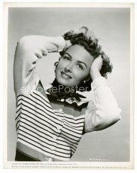 3k204 DONNA REED 8x10.25 still '51 wonderful waist-high portrait with her hands in her hair!