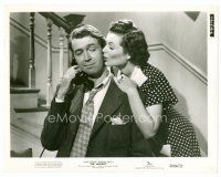 3k358 JACKPOT 8x10.25 still '50 Barbara Hale kisses James Stewart who is on the phone!