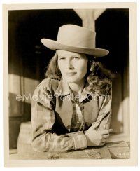 3k419 KAY MORLEY 8x10 still '47 great close up cowgirl portrait from Six Gun Serenade!