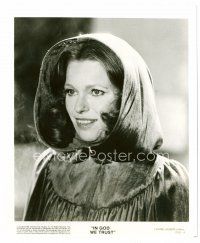 3k461 LOUISE LASSER 8x9.75 still '80 smiling close up wearing hood from In God We Trust!