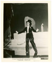 3k669 YOUNG PEOPLE 8x10 still '40 full-length Shirley Temple dancing in tuxedo on stage!