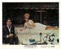 3k157 COME BLOW YOUR HORN color 8x10 still '63 sexy Jill St. John laying on couch by Tony Bill!