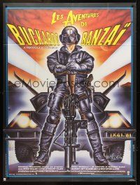 3m272 ADVENTURES OF BUCKAROO BANZAI French 1p 1986 cool different art of Peter Weller by Melki!