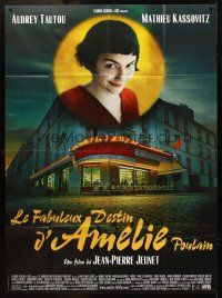 3m284 AMELIE French 1p '01 Jean-Pierre Jeunet, great image of Audrey Tautou over storefront!