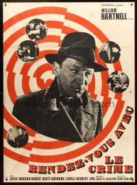 3m289 APPOINTMENT WITH CRIME French 1p R70 great image of William Hartnell in target bullseye!