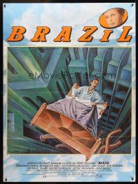 3m319 BRAZIL French 1p '85 Terry Gilliam, cool sci-fi fantasy art by Lagarrigue!
