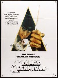 3m336 CLOCKWORK ORANGE French 1p R90s Stanley Kubrick classic, Philip Castle art of Malcolm McDowell