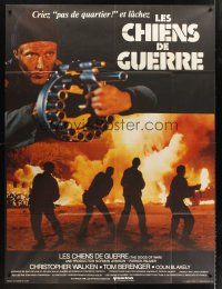 3m356 DOGS OF WAR black style French 1p '81 different image of Christopher Walken with BIG gun!