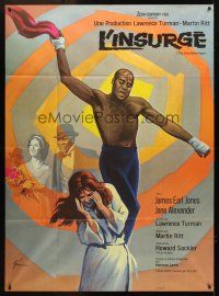 3m404 GREAT WHITE HOPE French 1p '71 different art of boxer James Earl Jones by Boris Grinsson!